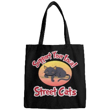 Discover Support Your Local Street Cats, cat lovers Bags