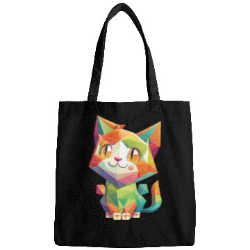 Discover Geometric Cat Funny Cat lover Math Bags