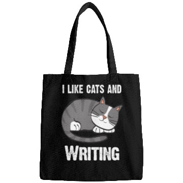Discover I Like Cats And Write - Gift For Cat Lovers Bags