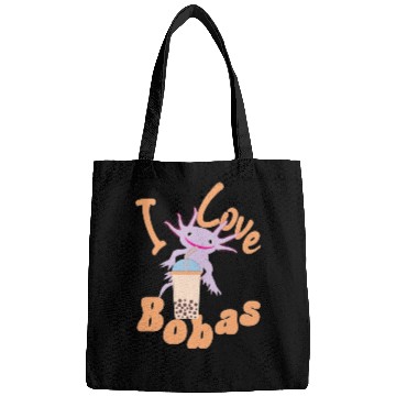 Discover boba axolotl Bags