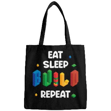 Discover Eat Sleep Build for Funny Blocks Master Builder Bags