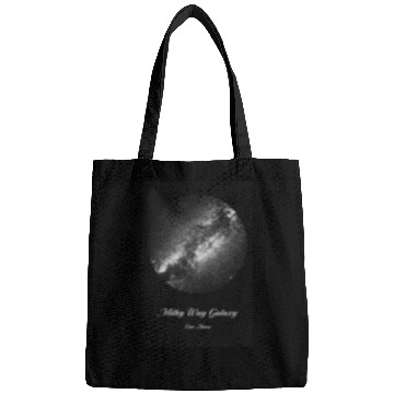 Discover Milky Way galaxy. Our home. Dark theme. Bags