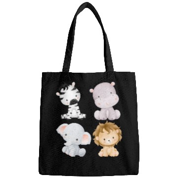 Discover Baby Zebra, Hippo, Elephant, Lion Bags