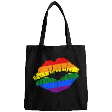 Discover Artistic Gay Pride Rainbow Flag LGBTQ Lips Bags