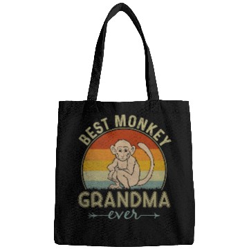 Discover Best Monkey Grandma Ever Funny Mothers Day Bags