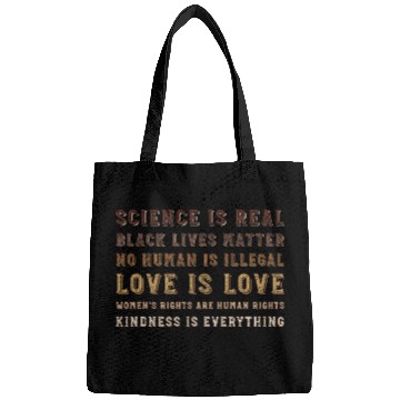 Discover science is real black lives matter no human Bags