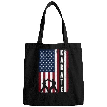 Discover Karate Vintage Us Flag Bags