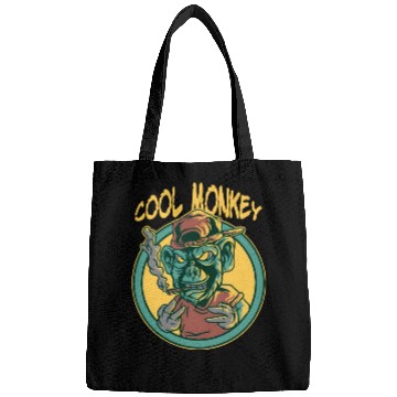 Discover Cool Monkey Illustration Bags