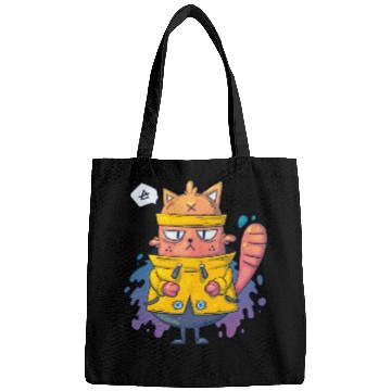 Discover Cat Yellow Sweater Cartoon Bags