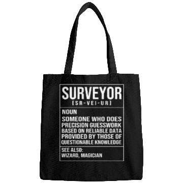 Discover Engineer Land Surveying Definition Funny Surveyor Bags