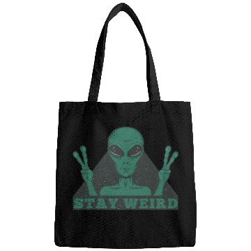 Discover Stay Weird Alien Bags