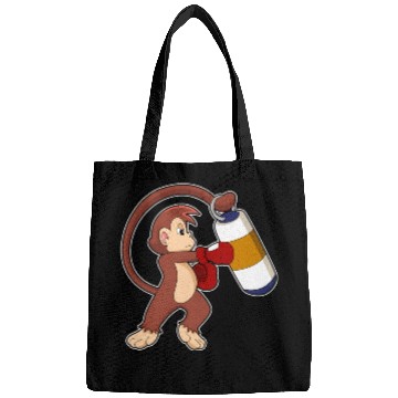 Discover Monkey At Boxing With Punching Bag Bags