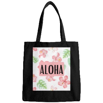 Discover Aloha Pink Hibuscus Pattern Bags