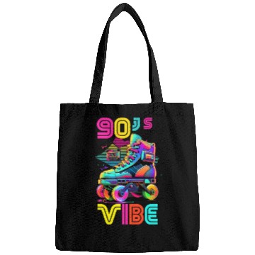 Discover 90s Vibe - I Love The 90s - Retro 90s Neon Bags
