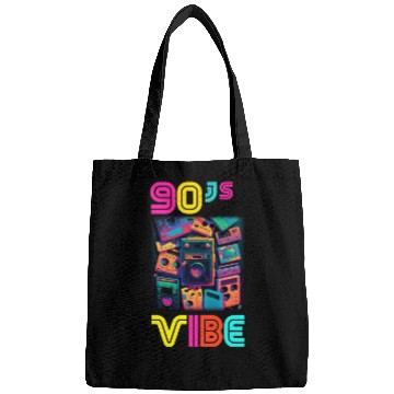 Discover 90s Vibe - I Love The 90s - Retro 90s Neon Bags