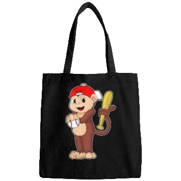 Discover Monkey At Baseball With Baseball Bat Bags