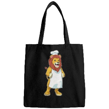Discover Lion As Cook With Chef Hat Cooking Apron Bags