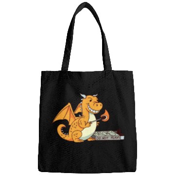 Discover Funny Dragon Playing With Matches Irony Bags