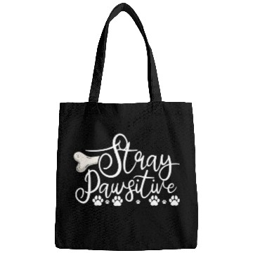 Discover Stray Pawsitive Dog Paw Positive Vibe Animal Bone Bags