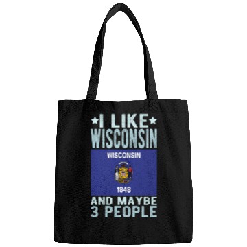 Discover Wisconsin Flag US State Bags