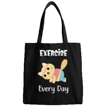 Discover Exercise Every Day Cute Cat Gym Workout Bags