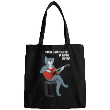 Discover I WOULD RATHER BE PLAYING GUITAR - CAT Bags