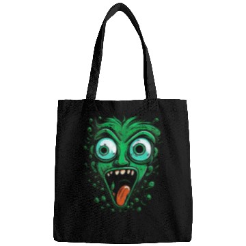 Discover Funny Green Crazy Face Eyes Game Gaming Bags