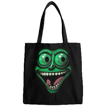 Discover Funny Green Crazy Face Eyes Game Gaming Bags