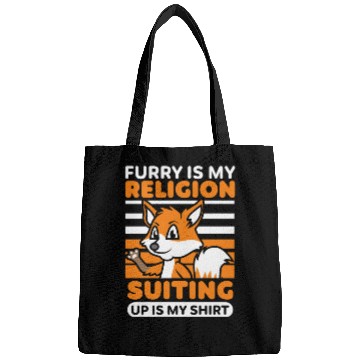 Discover Furry Is My Religion Fox Wolf Anime Fursuit Bags