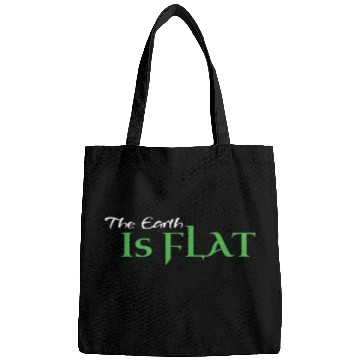 Discover Flat Earth Green Bags