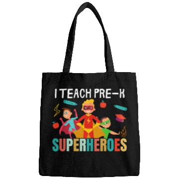 Discover i teach pre-k superheroes kindergarten Teacher Bags