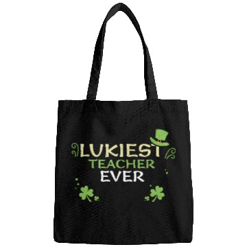 Discover Lukiest Teacher Ever Bags