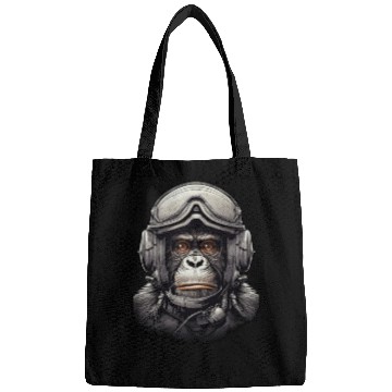 Discover Pilot Monkey Digital Art Bags