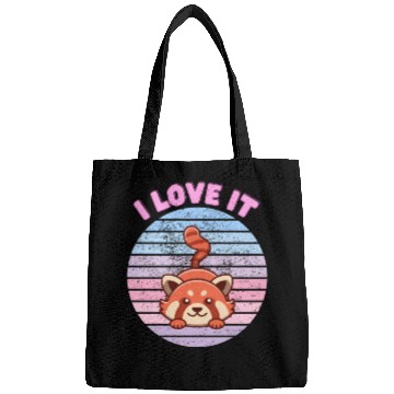Discover i love it red pandas Bags