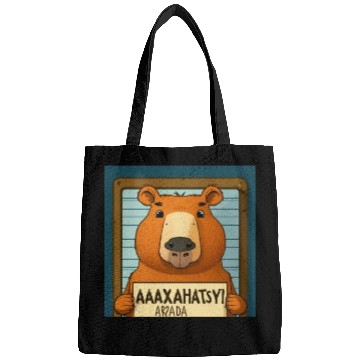 Discover Capybara Mugshot Outlaw: Wanted for 93 Felonies Na Bags