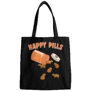 Discover Happy Pills Capybara Funny Capibara Lover Humor Bags