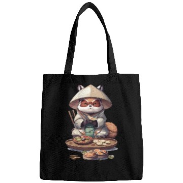 Discover Tanuki Warrior Eat Sushi Bags