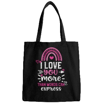 Discover I love you more than words can e... Bags