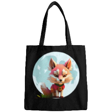 Discover Wolf howling at the moon graphic Bags