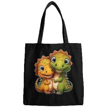 Discover Cute dino dinosaur siblings brothers kids love Bags