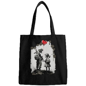 Discover Girl and Boy Soldier War Peace Ukraine Heart Love Bags