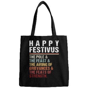 Discover Happy Festivus Christmas Holiday Retro Vintage Bags