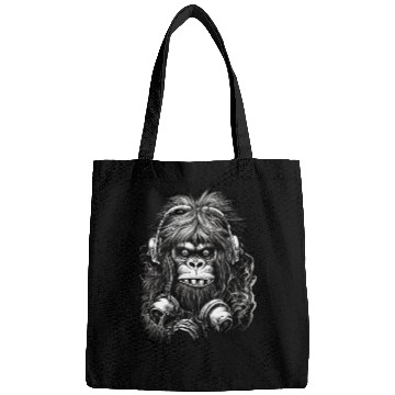 Discover Black and white gorillas, Digital Illustration, Bags
