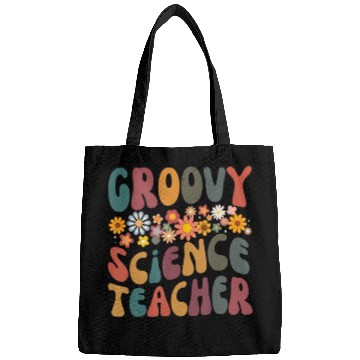 Discover Groovy Science Teacher Retro Colorful Design Bags