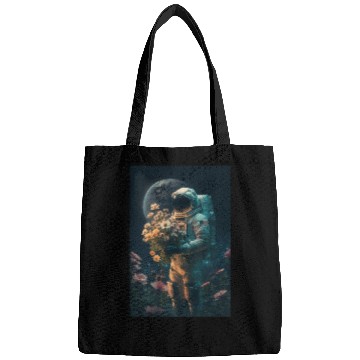 Discover Astronaut Gazing at Stars Surreal Sci-Fi Universe Bags