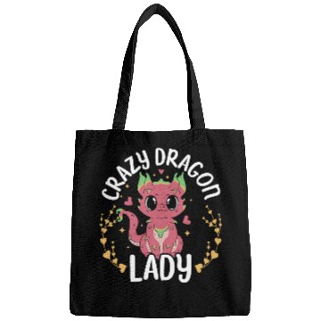 Discover Crazy Dragon Lady Mythical Creature Dragon Lover Bags
