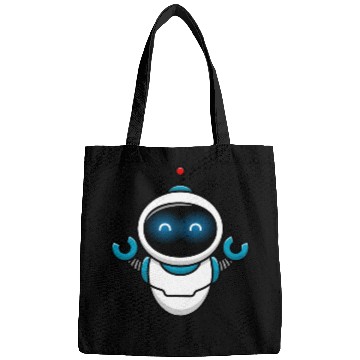 Discover Cute Robot Cartoon Vector Icon Illustration Bags