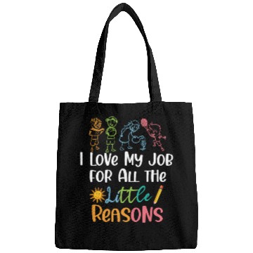 Discover I Love My Job for All the Little Reasons Bags