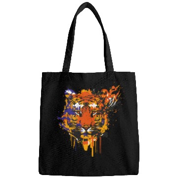 Discover Colorful Tiger face art Bags