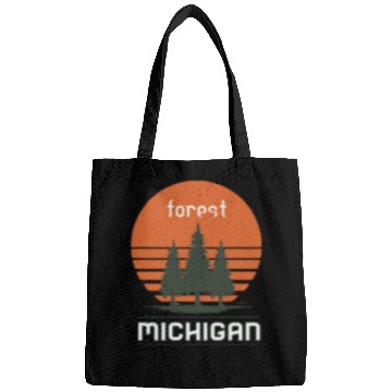 Discover Michigan forest Sunset Bags